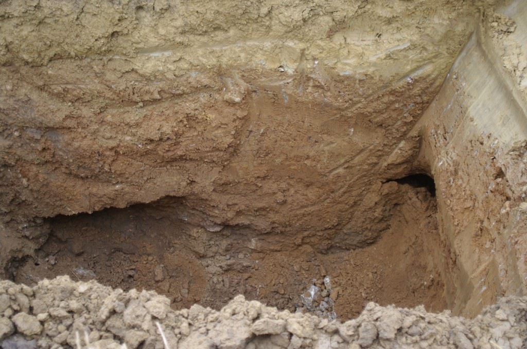 open holes encountered in excavation #2 soil liquefaction Chiemgau impact