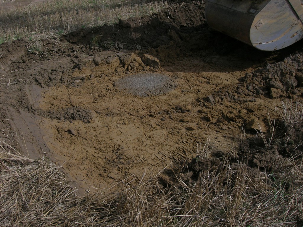 impact-induced sinkhole before excavation Chiemgau impact