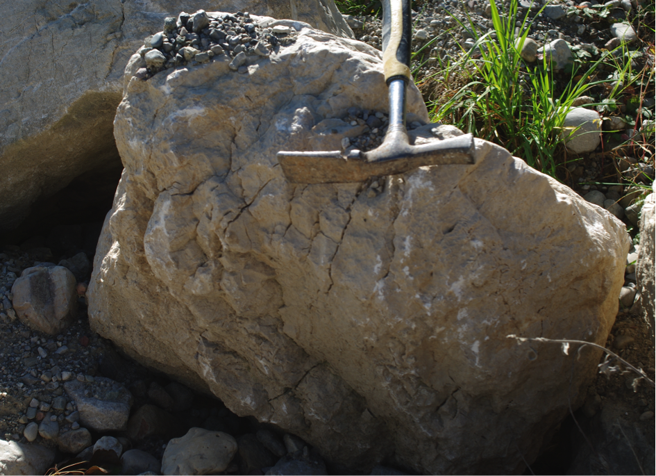 limestone block spallation tensile fractures tsunami deposit Lake Chiemsee